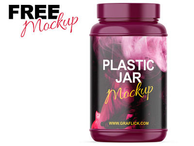 Free Plastic Jar Mockup free freebies mockup plastic jar plastic jar mockup vitamins whey protein jar mockup