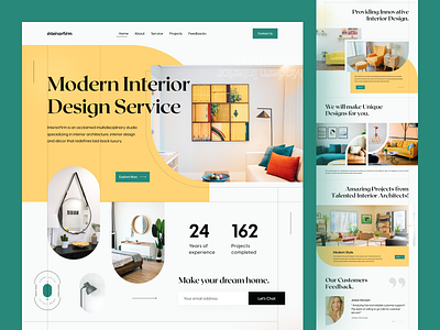 Interior Design Landing Page design interior interior design landing page moren ui ux web web design website