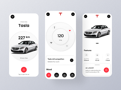Car App UI Design Concept car connectivity