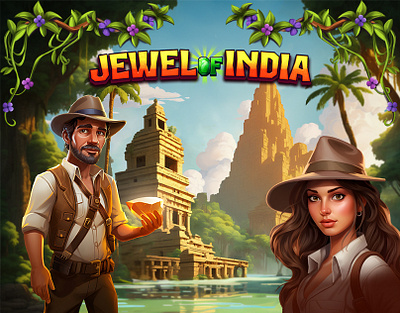 The Jewel Of India adobe photoshop casualgame design digitalart game gameart illustration
