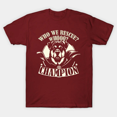 Rescue Dog Champion Shirt design graphic design illustration