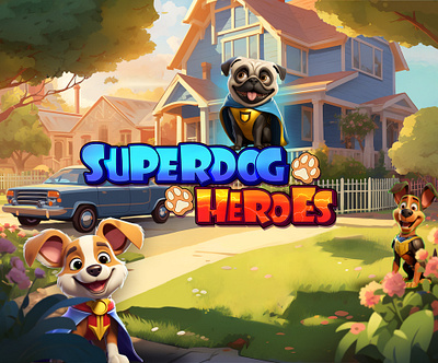 Superdog Heroes adobe photoshop casualgame design digitalart game gameart illustration