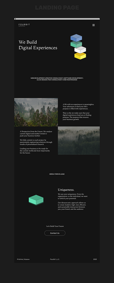 FOURBIT SOLUTIONS UI/UX DESIGN geometric shapes minimal web design ui uiux ux