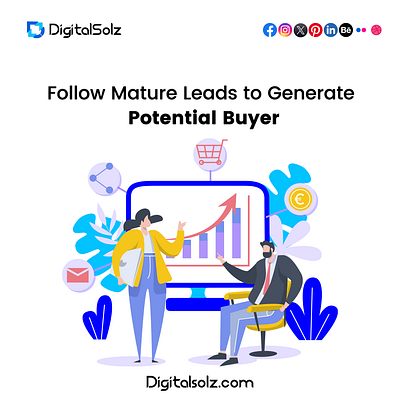Follow mature leads to generate potential buyer branding business business growth design digital marketing digital solz illustration marketing social media marketing ui