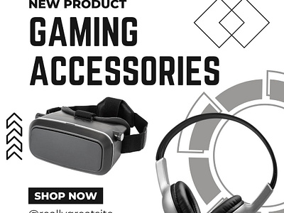 Black White Modern Gaming Accessories Amazon Product Image 3d animation branding design graphic design illustration logo motion graphics ui vector