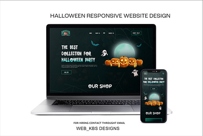 Halloween Responsive website branding graphic design halloween website illustration logo typography ui ux web design website website design