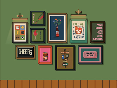 Alcohol Prints alcohol bright colour colourful design framed artwork graphic design graphics illustration playful print vector