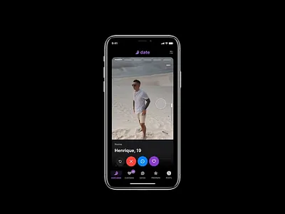 Date, new concept of relationship app animation figma prototype ui ux