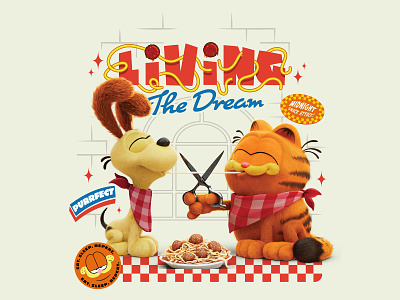 The Garfield Movie branding garfield illustration illustrator nickelodeon the creative pain vector