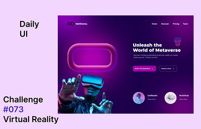 Daily UI Day 073, Virtual Reality app branding design graphic design ui ux