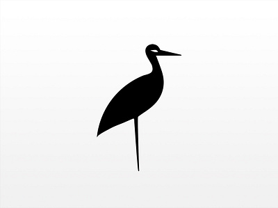 Stork Logo animal black classic feminine fragile graphic design icon icon design illustration illustration design logo logo design minimalistic modern simple stork stork design timeless white