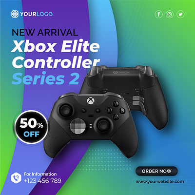 Social Media Post Design #1 gamepad social media post