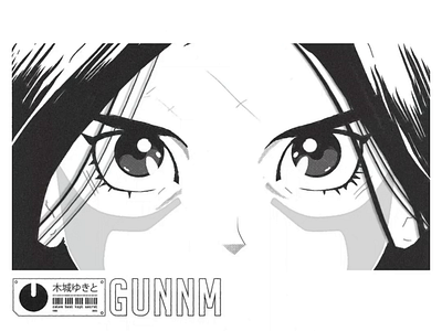 GUNNM_B&W series_1 2d 2danimation animation anime graphic design gunnm manga motion design motion graphics motionlover