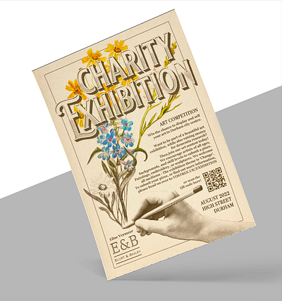 Charity Exhibition botanical charity graphic design illustration vintage
