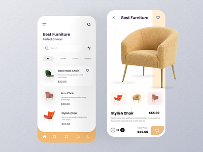 Furniture App UX UI decor