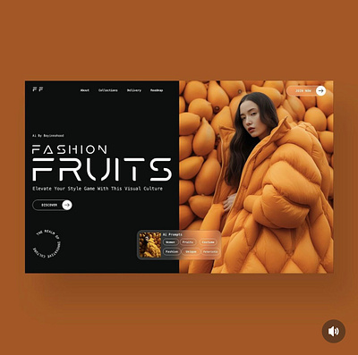 Fashion Fruits Web Ui Landing Shot ai branding design fashion fruits graphic design illustration nft photography ui ui design ux ux design web design web3