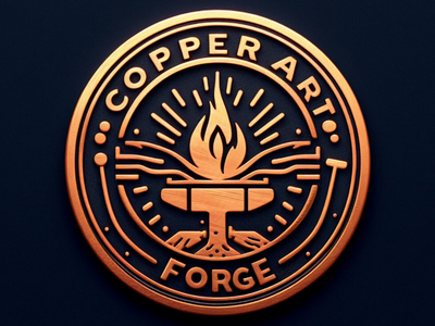 Copper art forge cobre copper logo taller