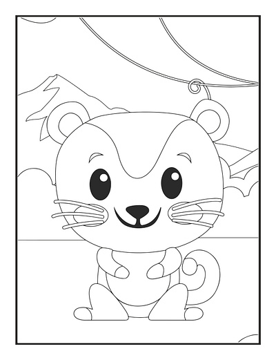 Animal coloring pages cute