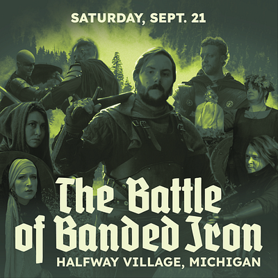 The Battle of Banded Iron 2024 branding event facebook banner flyer graphic design logo media poster poster design social media typography