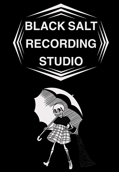 Black Salt Logo black and white logo procreate