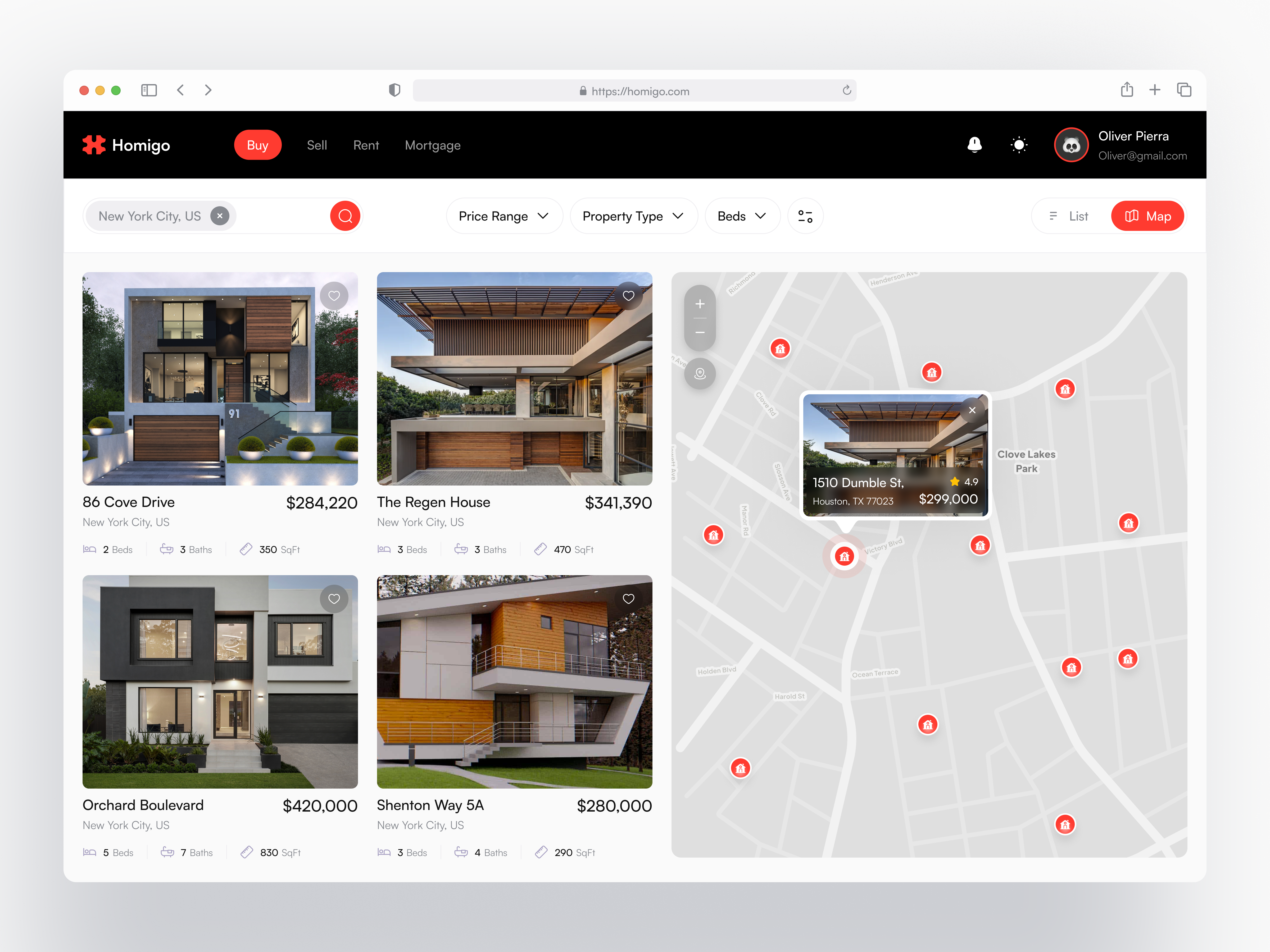 Example of Dashboard Saas