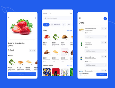 YumDash - Supermarket App 🍉🍌 design interaction design ui ui design ux ux design uxui