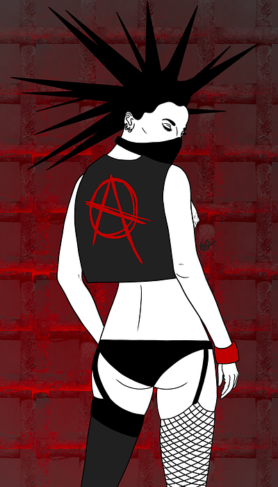 Anarchy character design illustration procreate
