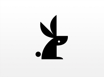 Rabstraction animal black branding classic geometric art geometric logo graphic design icon illustration logo luxury rabbit simple