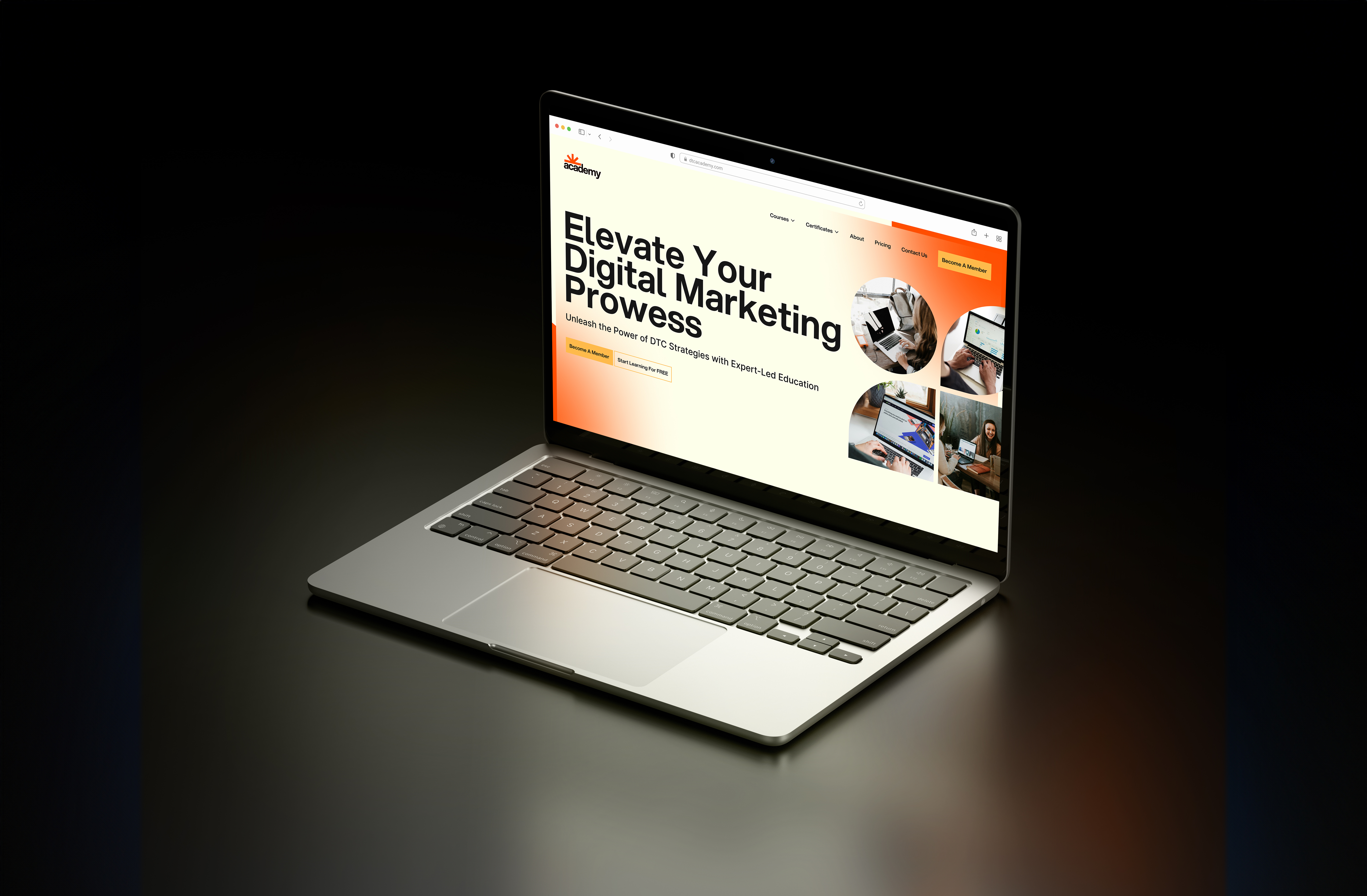 Academy — Landing Page branding graphic design landing page ui