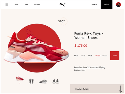 Puma's website app design ui ui design website