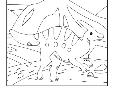Dinosaur coloring pages smile