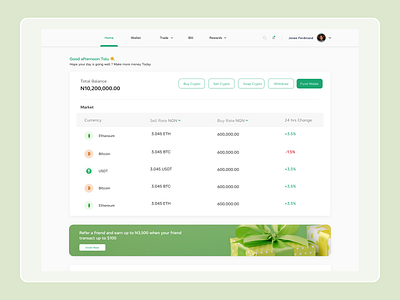 Cryptocurrency Dashboard crypto app product design technology uiuxdesign