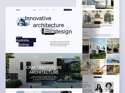 Archino - Architecture Landing Page architecture graphic design landing page product design ui uiux design user experience user interface web design