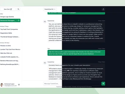 ChatGPT Chat Redesign - Light and Dark Mode app chat app chat design chatgpt dark mode design graphic design illustration light mode redesign ui uxui design web design