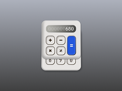 Mini Calculator 3d 3d design calculator daily ui graphic design miniature calculator skeumorphism ui ui design