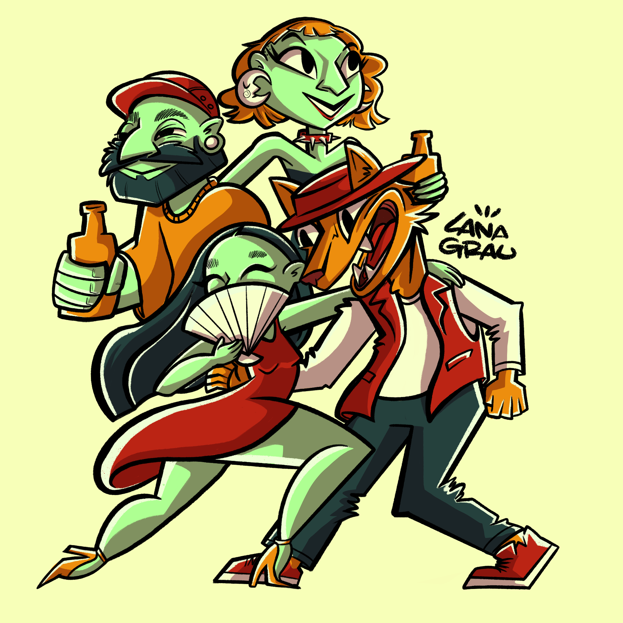 URBAN CULTURES | ILLUSTRATION 2d character characterdesign culture cultures hiphop illsutartion music punk rap salsa tango urban