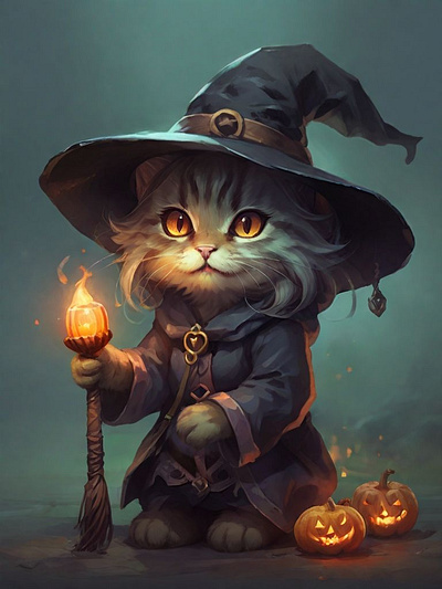 Little cat witch