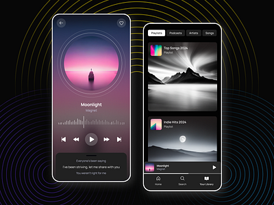 Music App Concept music player ui ux