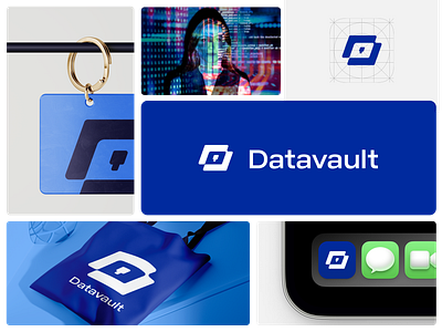 Datavault - Branding branding web3 vault brandmark data cloud brand cloud company crypto wallet logo data company data logo data security logo data storage lock logo phantom wallet logo private logo protect logo safety logo secure information security branding storage vault logo