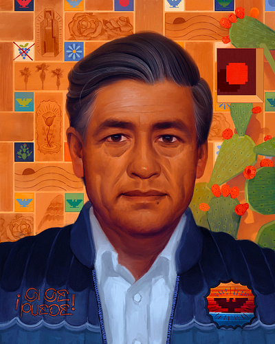 Cesar Chavez illustration