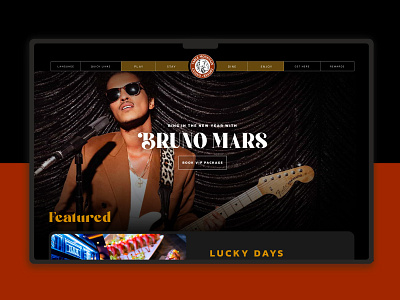 Table Mountain Casino Website Redesign branding design modern ui web design website