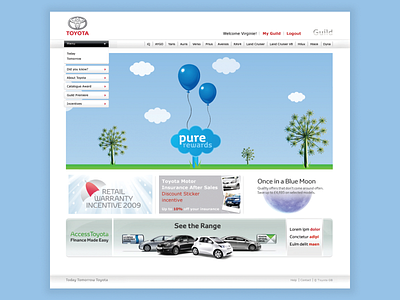 Toyota Guild Website automotive development ui ux