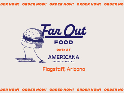 Far Out Food brand design branding design illustration logo restaurant snack bar typography