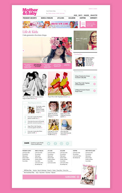 Mother & Baby Responsive Website publishing responsive ui ux