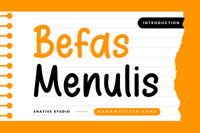 Befas Menulis - Handwritten Display Font font