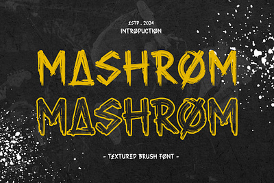 MASHROM - Textured Brush Font font