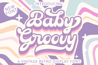 Baby Groovy 80s 90s background font barbie bold chunky cute font display font father day funky groovy groovy font mother day old style retro retro font simple font tshirt unique vintage