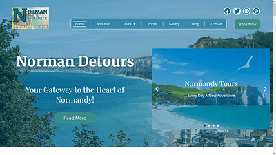 Norman Detours bidhan vhadra branding content graphic design logo norman detours ui ux web design