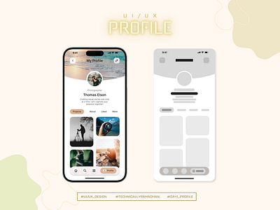 Profile Mobile Design mobile profile ui