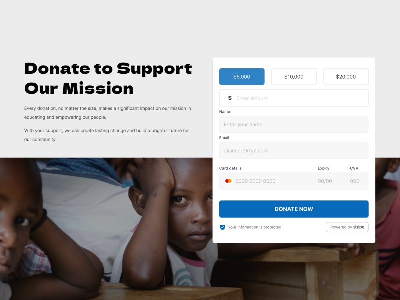 Donations Page UI Design by Julius Asaolu on Dribbble